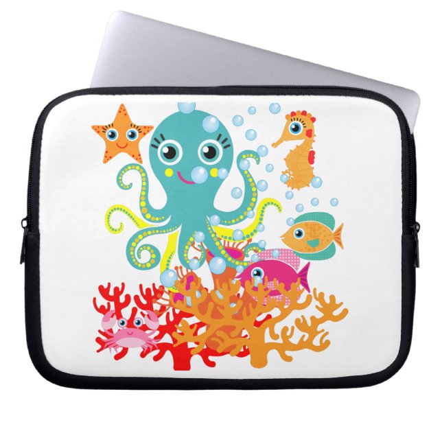Onthaal aan de Oceaan Laptop Sleeve (Voorkant)
