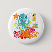 Onthaal aan de Oceaan Ronde Button 5,7 Cm (Voorkant)