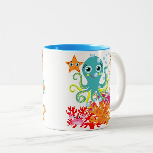 Onthaal aan de Oceaan Tweekleurige Koffiemok (Voorkant rechts)