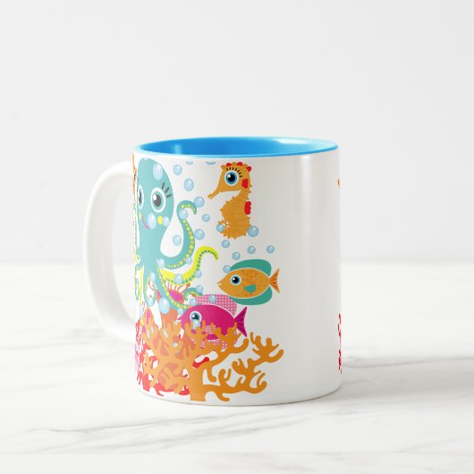 Onthaal aan de Oceaan Tweekleurige Koffiemok (Voorkant links)