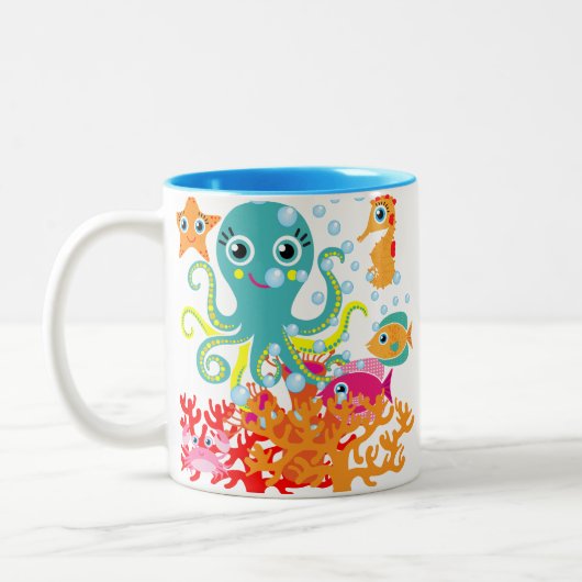 Onthaal aan de Oceaan Tweekleurige Koffiemok (Links)