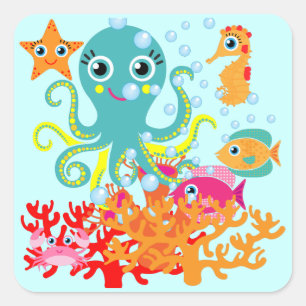 Onthaal aan de Oceaan Vierkante Sticker