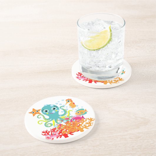 Onthaal aan de Oceaan Zandsteen Onderzetter (Zijkant)