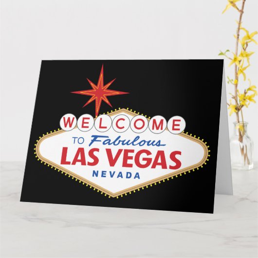 Onthaal aan Fabelachtig Las Vegas, Nevada Kaart (Gele Bloem)