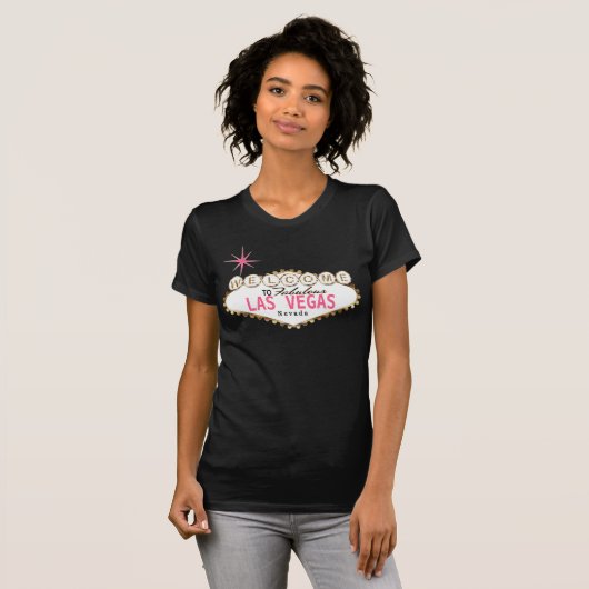 Onthaal aan Fabelachtig Las Vegas - Roze T-shirt (Voorkant volledig)