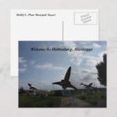Onthaal aan Hattiesburg, de Mississippi Briefkaart (Voorkant / Achterkant)