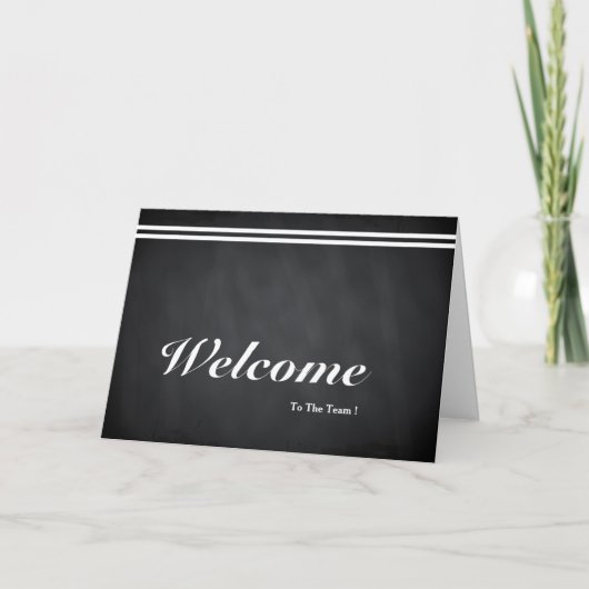 Onthaal aan het Briefkaart van het Team Chalkboard (Voorkant)