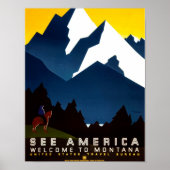 Onthaal aan het  Poster van WPA van Montana (Voorkant)
