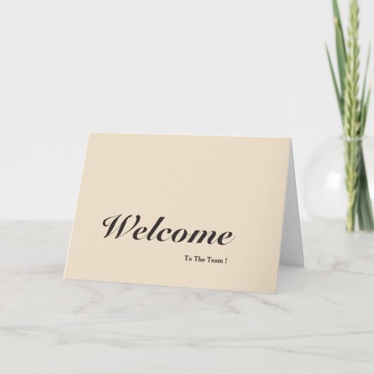 Onthaal aan het Witte Briefkaart van het Team (Voorkant)