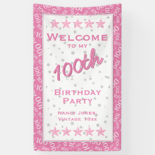 Onthaal aan mijn 100ste Partij van de Verjaardag - Spandoek