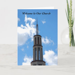 Onthaal aan onze kerk bedankkaart