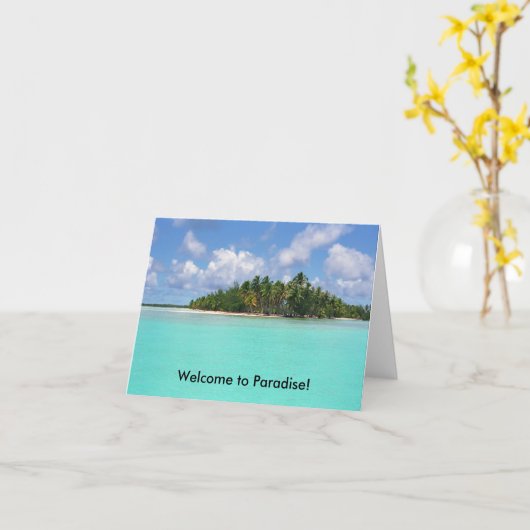 Onthaal aan Paradijs! Kaart (Gele Bloem)