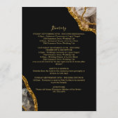 Onthaal reisroute voor Black & Gold Agate Geode We Programmakaart (Achterkant)