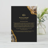 Onthaal reisroute voor Black & Gold Agate Geode We Programmakaart (Staand voorkant)