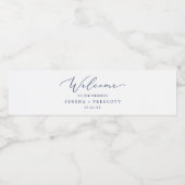 Onthaal van de Blauwe Kalligrafie Weddenschap Waterfles Etiket (Enkel label)