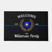 Onthaal van de politie van de Thin Blue Line Deurmat (Voorkant)