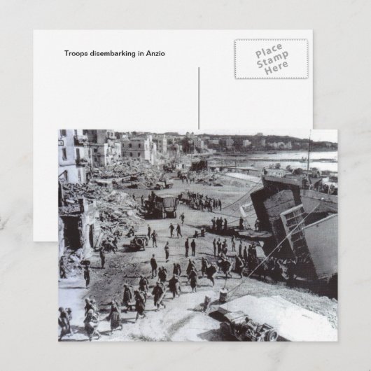 Ontheffende     troepen uit de Tweede Wereldoorlog Briefkaart (Voorkant / Achterkant)