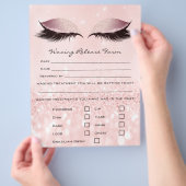 Ontheffingsformulier Wasdepilatie Roze Flyer (Hand)