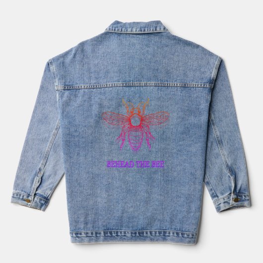 Onthoofd de bij denim jacket (Achterkant)