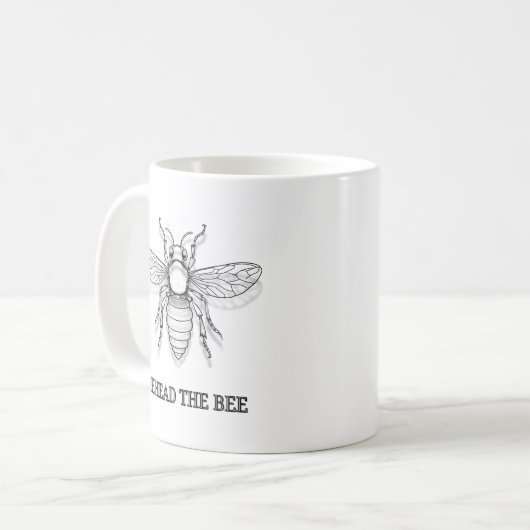 Onthoofd de bij koffiemok (Voorkant links)