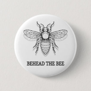 Onthoofd de bij ronde button 5,7 cm