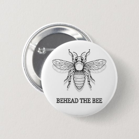 Onthoofd de bij ronde button 5,7 cm (Voorkant /achterkant)
