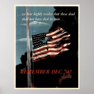 Onthoud 7 december poster