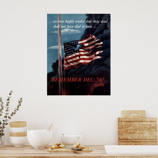 Onthoud 7 december poster (Keuken)