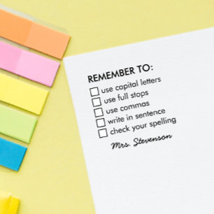 ONTHOUD AAN DE HANDTEKENING VAN DE GRAMMATICA-LEER RUBBERSTEMPEL