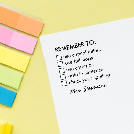 ONTHOUD AAN DE HANDTEKENING VAN DE GRAMMATICA-LEER RUBBERSTEMPEL