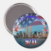 Onthoud altijd 9/11 magneet (Voorkant / Achterkant)