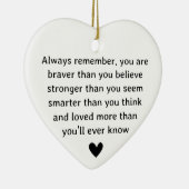 Onthoud altijd Inspirerend Keramisch Ornament (Rechts)