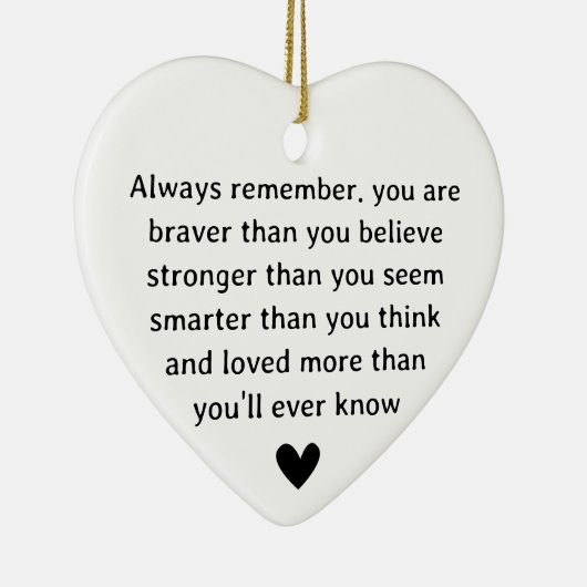 Onthoud altijd Inspirerend Keramisch Ornament (Rechts)