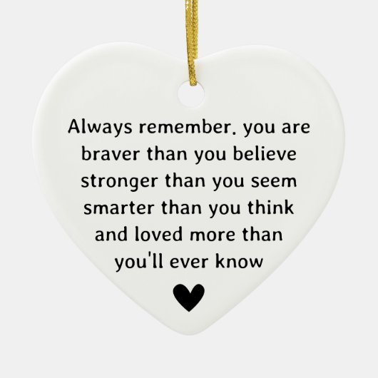 Onthoud altijd Inspirerend Keramisch Ornament (Voorkant)