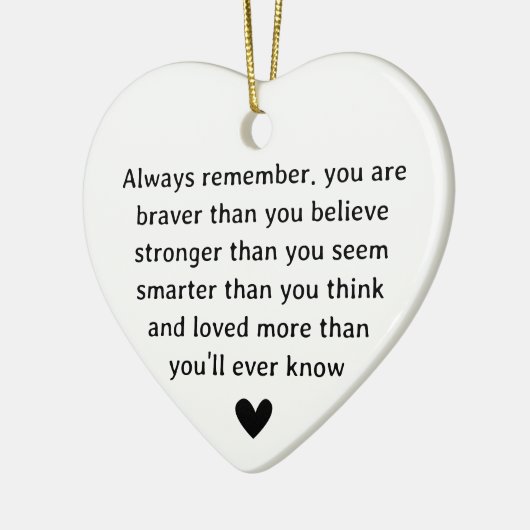 Onthoud altijd Inspirerend Keramisch Ornament (Links)