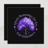 Onthoud altijd: voor u, einde Alzheimer Kaart (Voorkant / Achterkant)