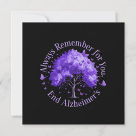 Onthoud altijd: voor u, einde Alzheimer Kaart