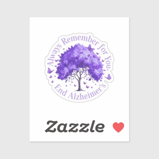 Onthoud altijd: voor u, einde Alzheimer Sticker (Vel)