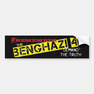 Onthoud Benghazi 4 Bumpersticker