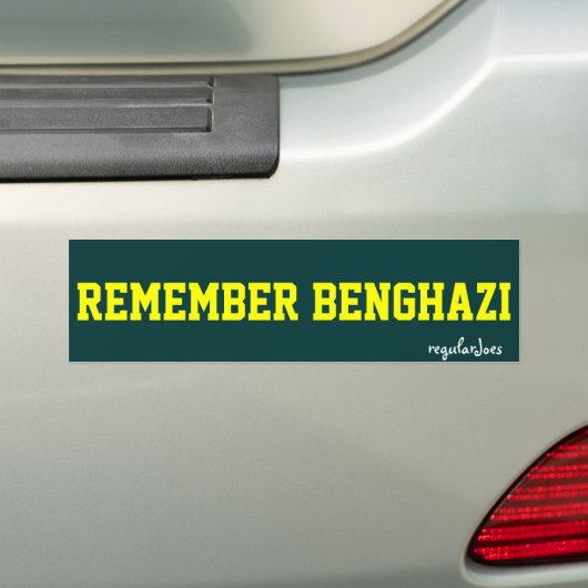 Onthoud Benghazi bumpersticker door regularJoes (Op auto)