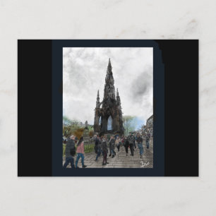 Onthoud bij het Schots monument Edinburgh, Schotla Briefkaart