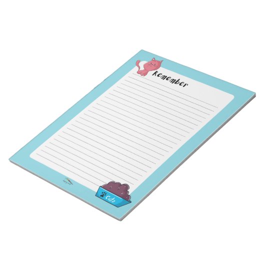 Onthoud dat het blauwe kattenbont notitieblok (Schuin)