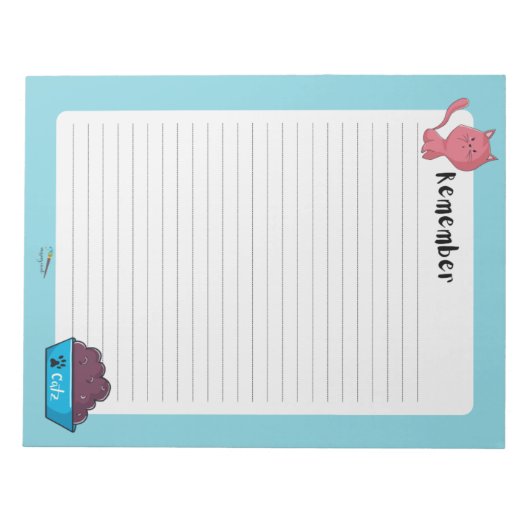 Onthoud dat het blauwe kattenbont notitieblok (Voorkant)