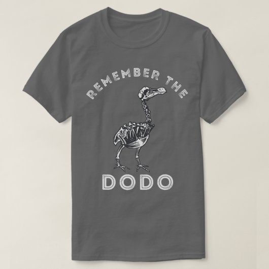 Onthoud dat het vogelskelet van Dodo Dronte Bird E T-shirt (Design voorkant)