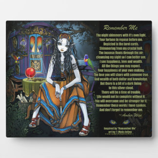 Onthoud dat ik met Gypsy Teller Poem Plaque Fotoplaat