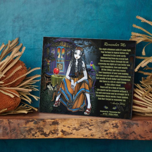 Onthoud dat ik met Gypsy Teller Poem Plaque Fotoplaat (Zijkant)