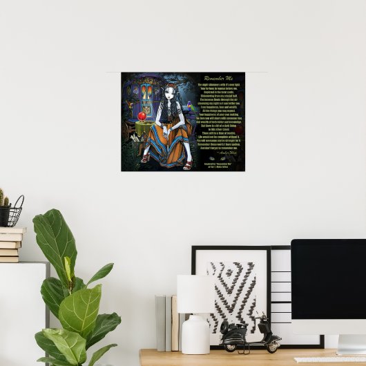 Onthoud dat Poster Gypsy Fortune Teller Poem (Thuiskantoor)