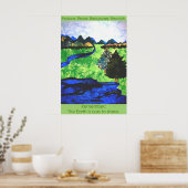"Onthoud: De Aarde is ons om te delen" Poster (Keuken)
