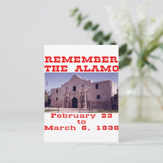 Onthoud de Alamo #001 Briefkaart (Staand voorkant)