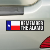 Onthoud de Alamo Bumpersticker (Op auto)